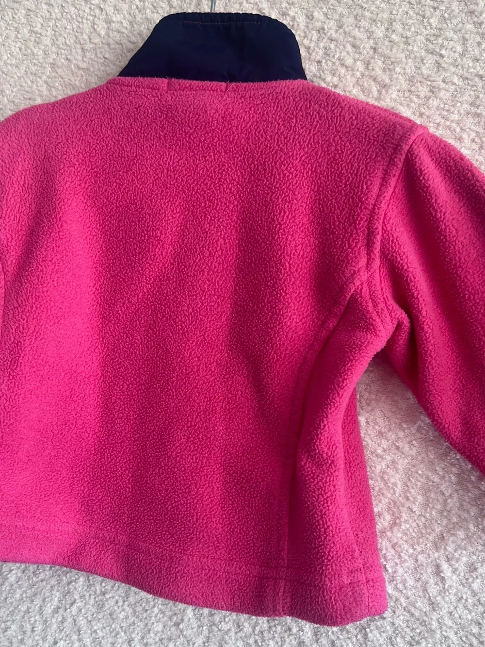 Ralph Lauren Vintage Infant Baby Girl Full Zip Pink Fleece Size 12-24 Months